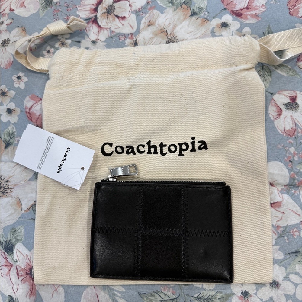 Coach Black Leather Card Holder